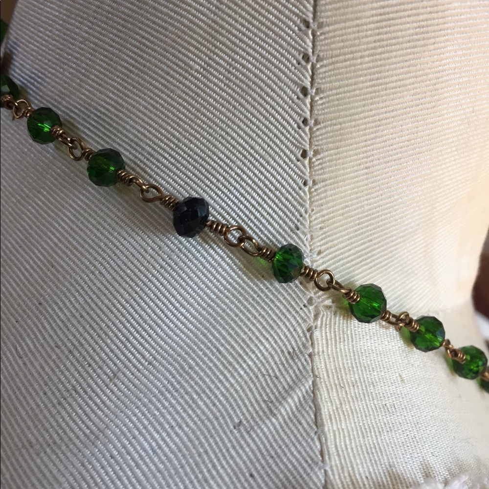 Absinthe Victorian empherma glass necklace - Picture 4 of 10